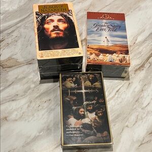 3 Sealed Jesus VHS Movies